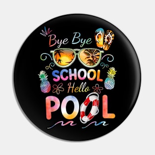 School Pool  Summer Vacation Pool School Pin