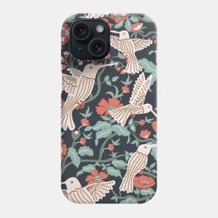 Hummingbirds in Floral Garden Phone Case