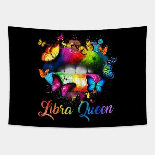 Libra Queens Lips Hippie Birthday Tapestry