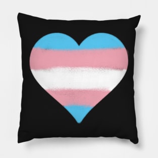 Transgender Flag Heart Pillow