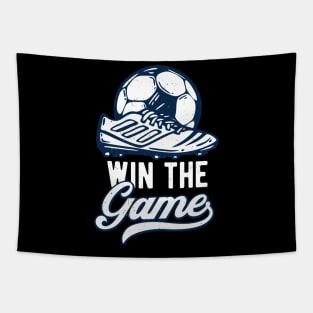 Win The Game Soccer Shoe Sports Fan Footballer Tapestry