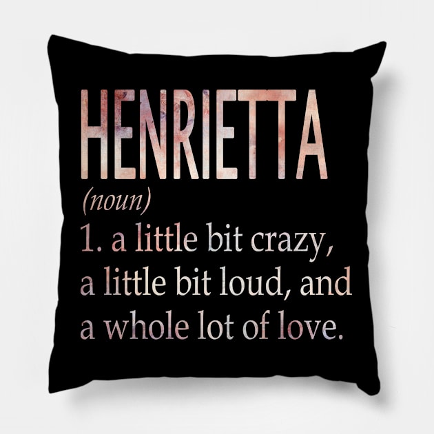 Henrietta Girl Name Definition Pillow by ThanhNga