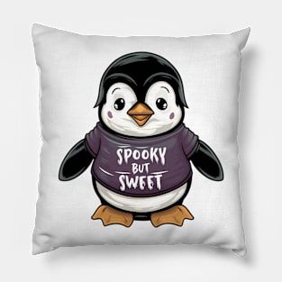 Penguin funny - spooky but sweet Pillow