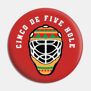 Cinco De Mayo Hockey Cinco De Five Hole Boys Girls Pin