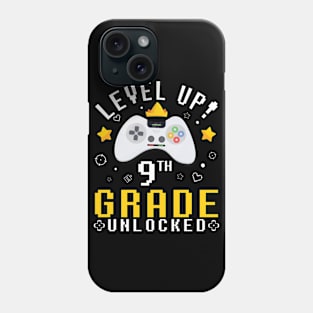 Gamer Fans Students Level Up 9th Grade Unlocked First Day Of School Phone Case