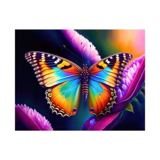 Bright Colourful Butterfly oil painting T-Shirt