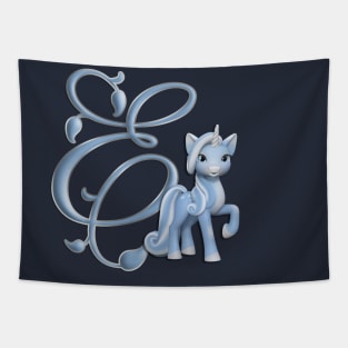 Monogram E Custom Unicorn Tapestry