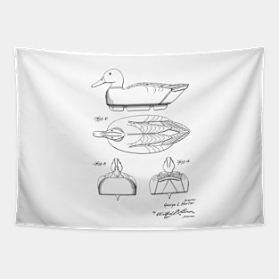 Duck Decoy Vintage Patent Hand Drawing Tapestry