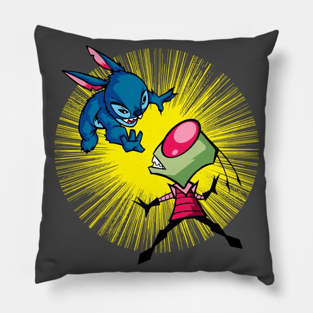 The Invader vs 626! Pillow by fmm3