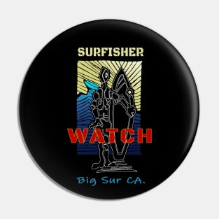 Big Sur California Surfer Dude Pin