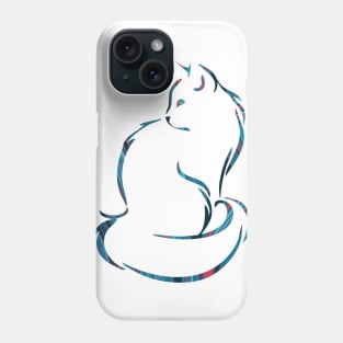 Ornate Abstract Cat Colorful Illustration Phone Case