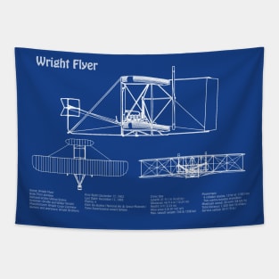 Wright Flyer - Orville Wright and Wilbur Wright flying machine - ADpng Tapestry