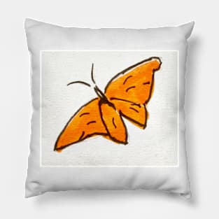 Orange Butterflies Pillow