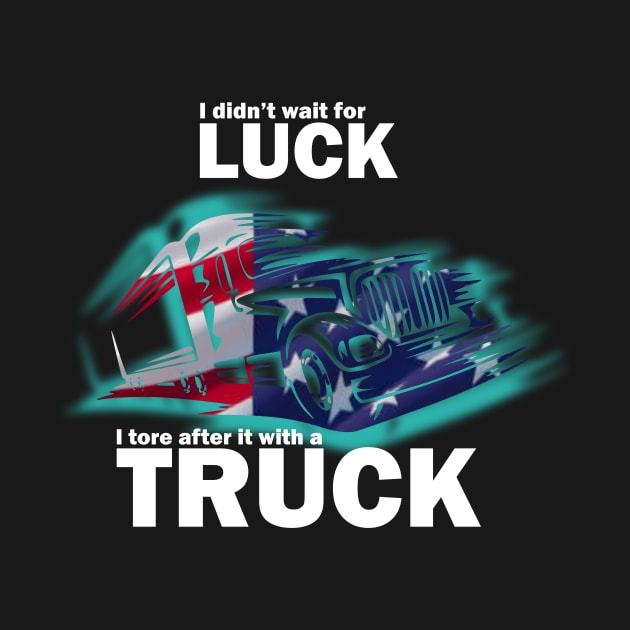 luck truck white lettering by HUMOR DESIGN GRAPHIC