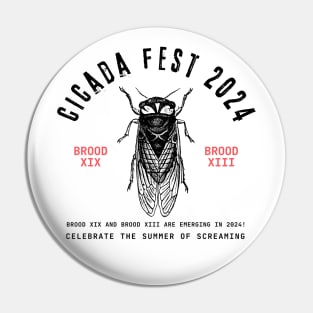 Cicada Fest 2024 Brood XIX and XIII Emergence Pin