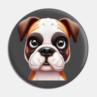 Fur-ever American Bulldog Pin