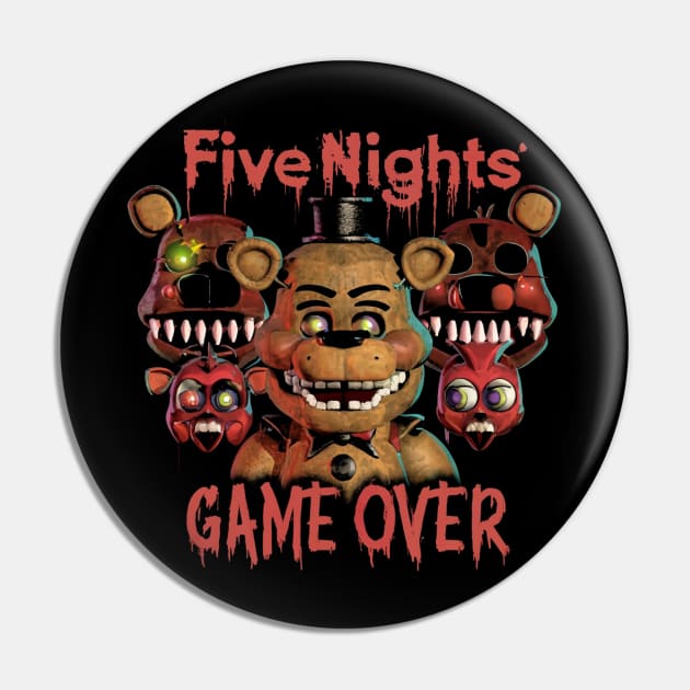 Five Nights At Freddy's Game Over Five Nights At Freddys Pin