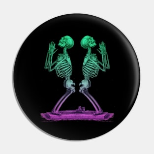 Halloween Theme - Praying Skeletons Pin