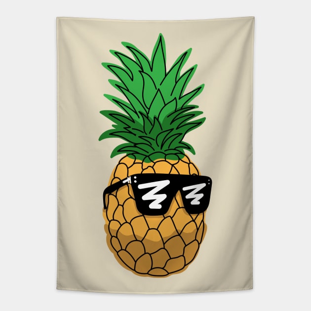 Cool Dude Pineapple Tapestry by Starquake