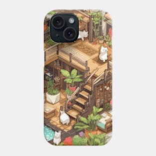 Isometric cat nusery Phone Case