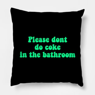 Coke meme teal Pillow