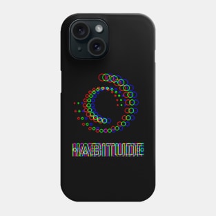 Custom Glitch Habitude Logo Front and Back Phone Case