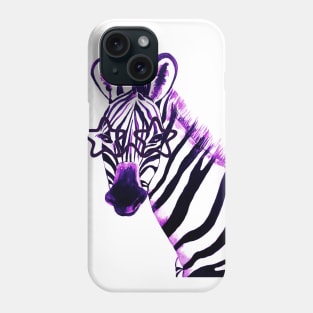 Neon zebra with star glasses Phone Case