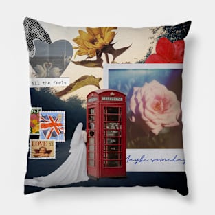 Nuptial Nostalgia Collage: A London Love Story Pillow