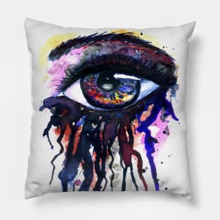 Rainbow female eye Pillow