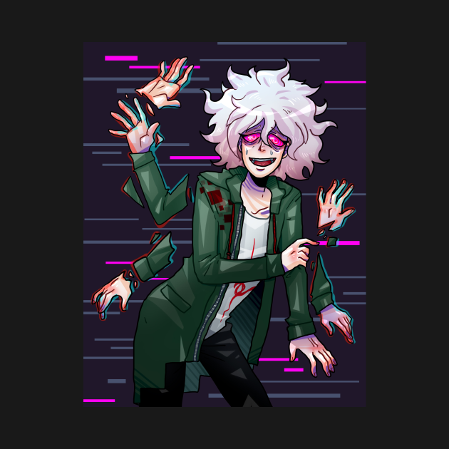 Nagito Komaeda Glitch - Danganronpa - T-Shirt | TeePublic UK