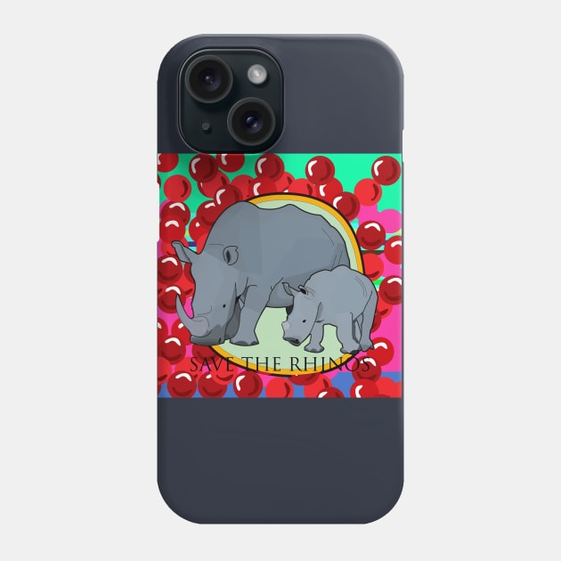 Save the Rhinos Phone Case by momomoma