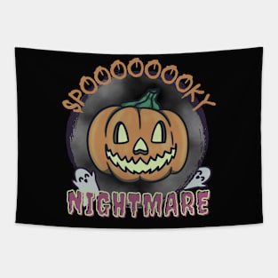 Pumpkin Spooky Nightmare Halloween Tapestry