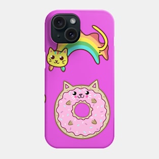 cute donut cats Phone Case