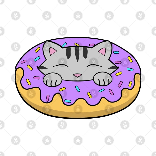 Yummu Purple Donut Cat by Purrfect