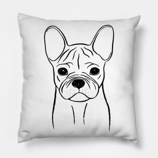 French Bulldog (Black and White) Pillow