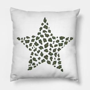 Leopard Print Star Camo Pillow