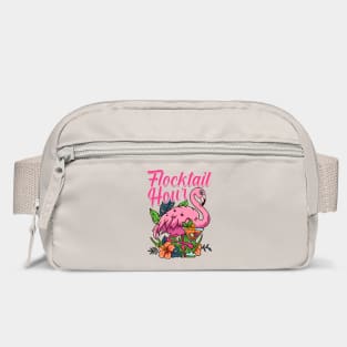 Flamingo Flocktail Hour Funny Flamingo Lover Pun Bag