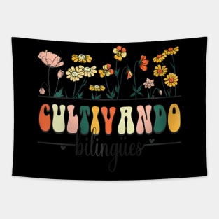 Wild Cultivando Bilingues Cute Maestra Bilingue Tapestry