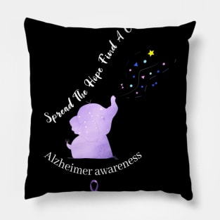 Alzheimer Awareness Spread The Hope Find A Cure Gift Pillow