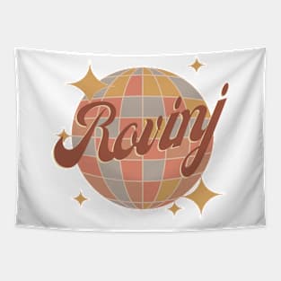 Rovinj City Croatia Retro Vintage Design Tapestry