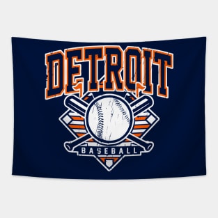 Vintage Detroit Baseball Tapestry