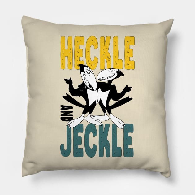 Heckle and Jeckle - Old Cartoon Pillow by kareemik