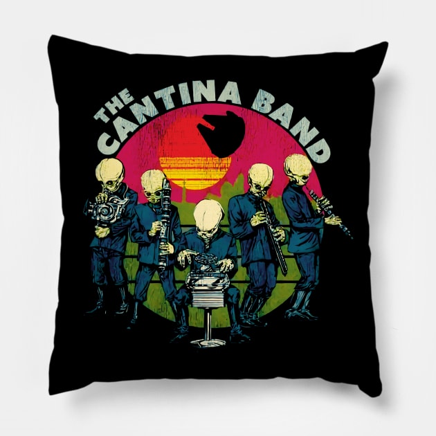 THE CANTINA BAND Pillow by bartknnth