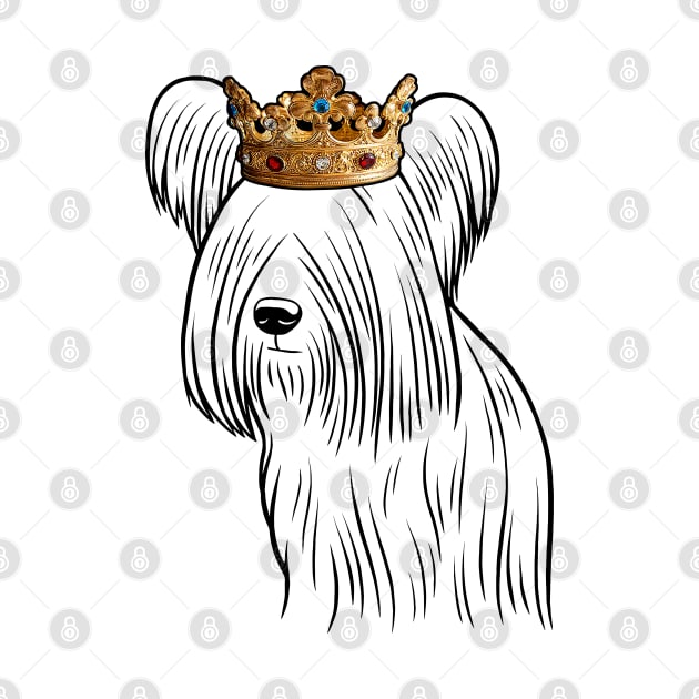 Skye Terrier Dog King Queen Wearing Crown by millersye