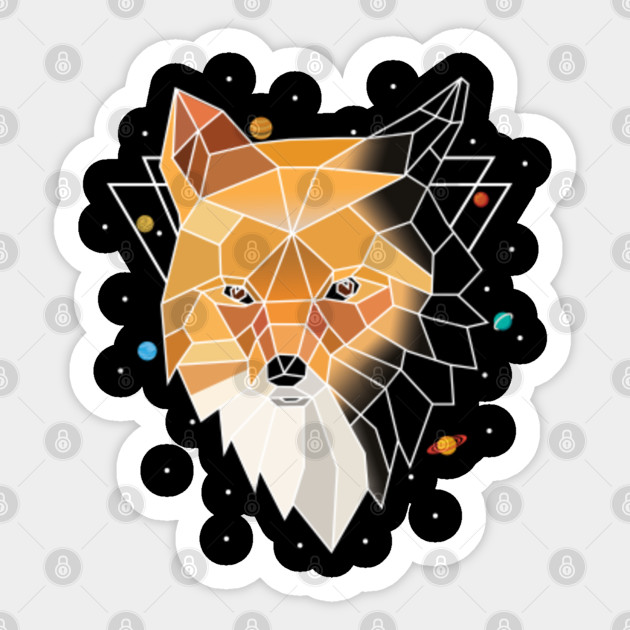 Polygon Fox Polygon Sticker Teepublic