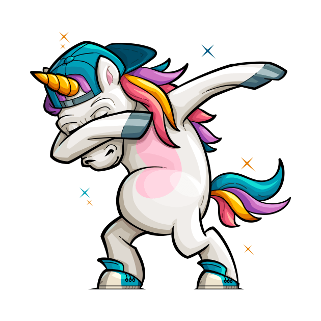 Cartoon Unicorn Dabbing by stonemask