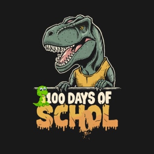 100 Days Of School, 100 Days Smarter DINOSAUR  SHIRT T-Shirt T-Shirt