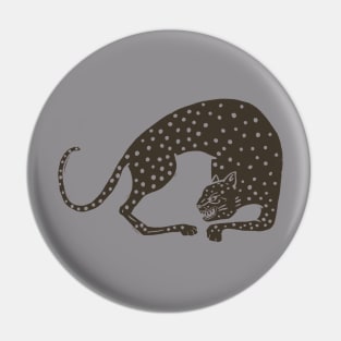 Blockprint Cat Pin