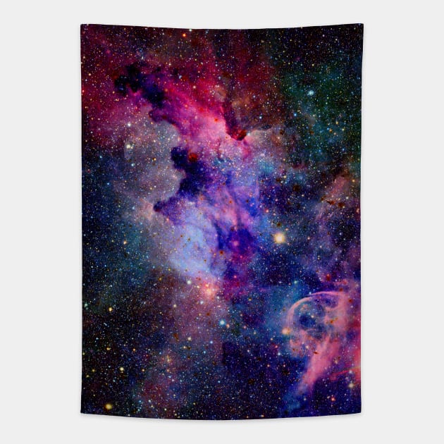 Pink Glitter Galaxy Art Tapestry by NewburyBoutique