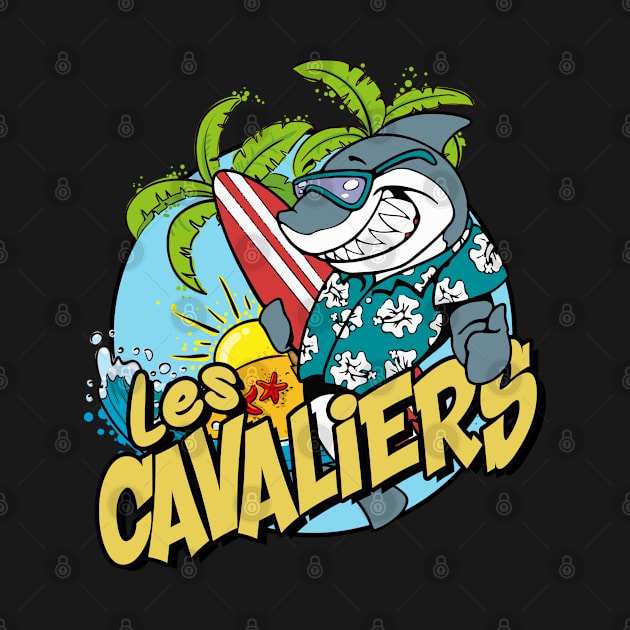 Les Cavaliers surfing shark by SerenityByAlex